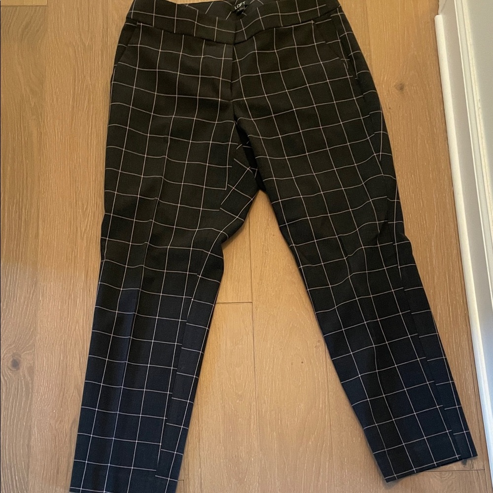 Women’s Black Checkered Pants